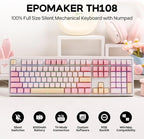 EPOMAKER TH108 Full Size Mechanical Keyboard, Wireless Gaming Keyboard - Image 2