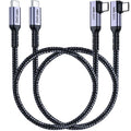 Short USB 4 Cable Right Angle, 240W Fast Charging by SUMPK