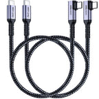 Short USB 4 Cable Right Angle, 240W Fast Charging by SUMPK