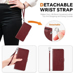 TUCCH Case Wallet for Galaxy S25 Plus, Detachable Wrist Strap RFID Blocking 4 - Image 6