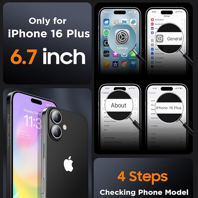 Battery Case iPhone 16 Plus, Upgraded 12000mAh Rechargeable Portable Extended - Image 2