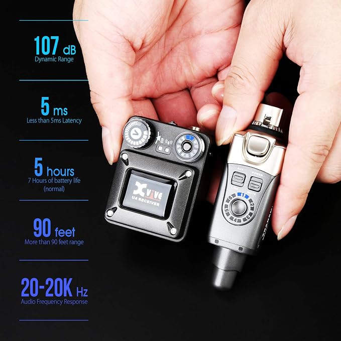 Xvive U4 Wireless in-Ear Monitor System Transmitter and Beltpack Receiver - Image 6