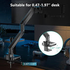 WALI Single Monitor Gas Spring Desk Mount, Heavy Duty Monitor Arm - Image 6