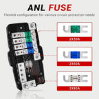 Fused Power Distribution Block Car Audio 4 Way MIDI 12V Fuse Block - Image 3