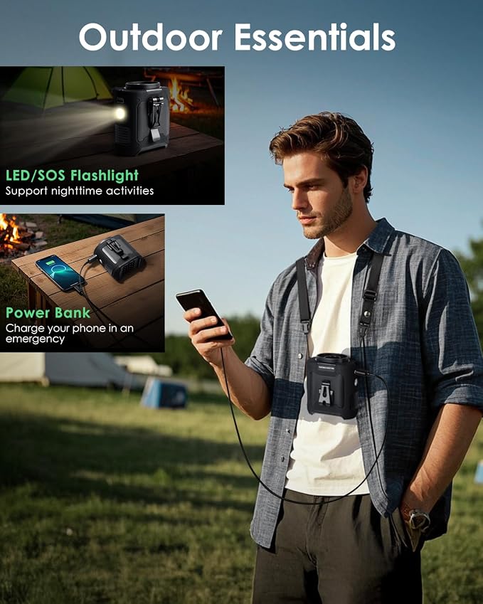 Portable Waist Fan Clip on, Personal Wearable Belt Fan 10000mAh Rechargeable - Image 4