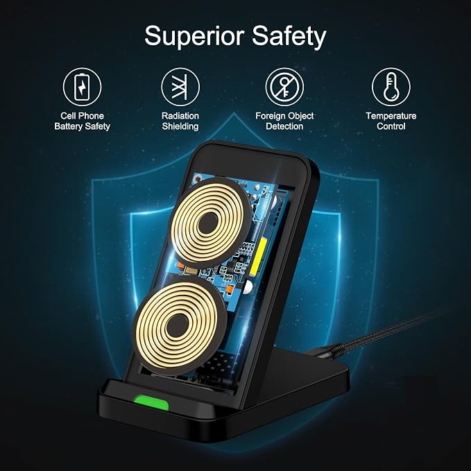 Wireless Charger Stand for Samsung Galaxy S25 Ultra Plus S24 S23 FE S22 S21 - Image 9