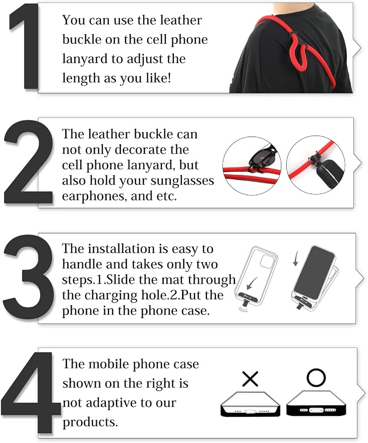 project-cb Cell Phone Lanyard ×1, Tether Tab ×2, Universal Adjustable Phone - Image 6