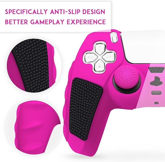 SIKEMAY Anti-Slip PS5 Controller Skin, Soft Thicken Non-Slip Studded Silicone - Image 6