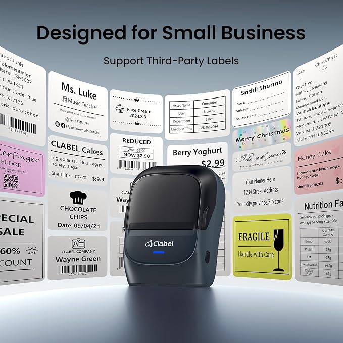 CLABEL Thermal Label Maker Machine: 221B Bluetooth Label Maker Machine - Image 3