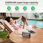 Solar Power Bank Portable Charger 52800mAh 5V/3A Fast Charging Battery Pack - Image 2