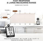 DOQAUS Humidity Meter, 2 Pack Room Thermometer Indoor, Hygrometer - Image 4