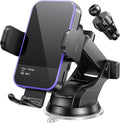 Wireless Car Charger, 【7 Colored RGB Backlit】 Mosurr 15W Auto Clamping Phone by Mosurr