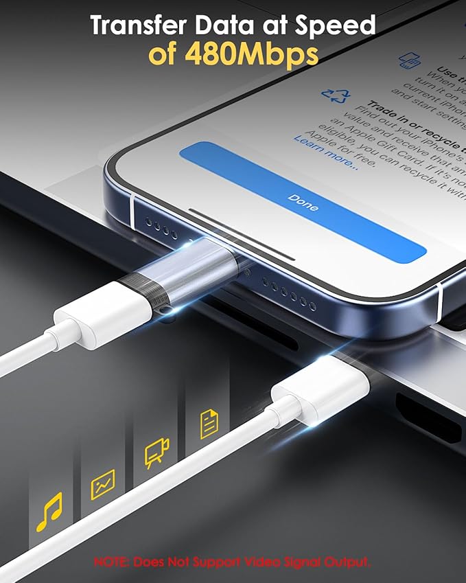 MoKo 4 Pack Lightning Female to USB C Male Adapter, iPhone to USB C Adapter - Image 5