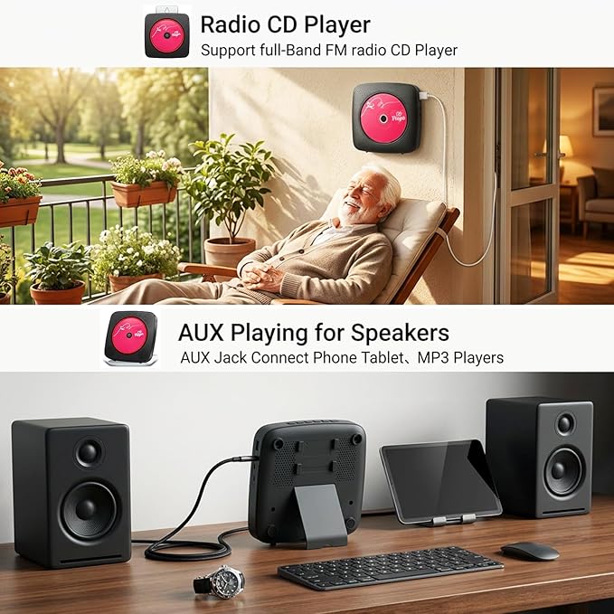 Gueray Portable CD Player Bluetooth: CD Players - Image 6