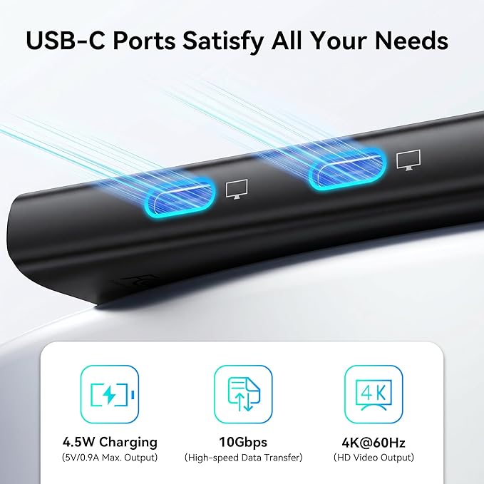 USB C to USB C Hub Dual Monitor, USBC Splitter - Image 7