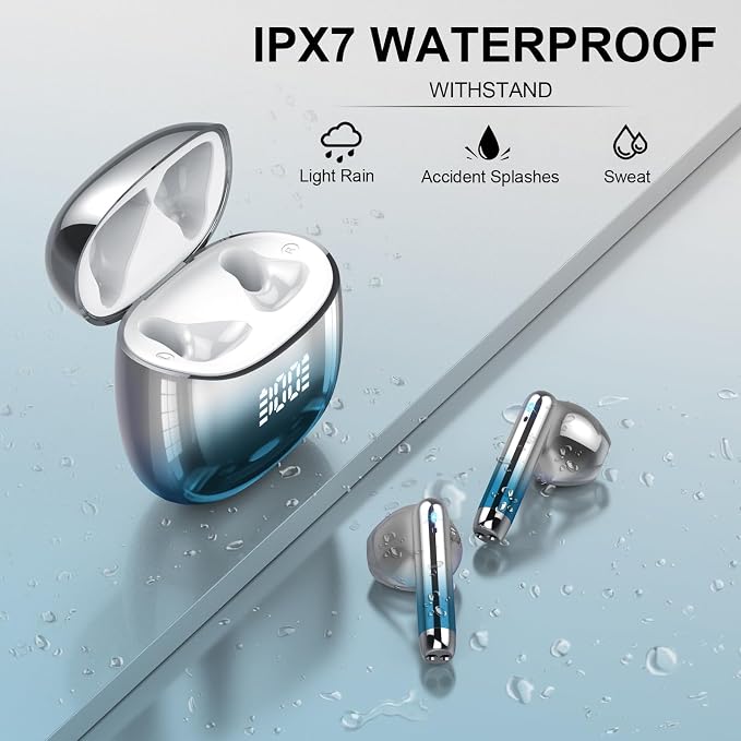 Wireless Earbuds, IPX7 Waterproof Bluetooth 5.4 Earphones in-Ear Earbuds - Image 7