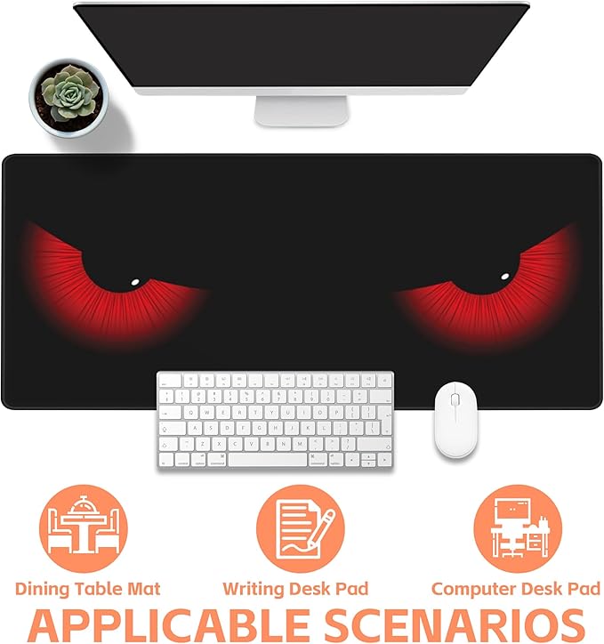 Mouse Pad Large Evil Eyes Non-Slip Game Desk Mat - Image 4