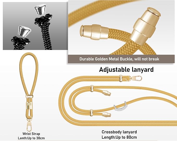 Cell Phone Lanyard Adjustable Crossbody Phone Lanyard *1 Phone Wrist Strap *1 - Image 3