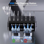 Catlyn Charging Station for Multiple Devices, 6-Port 90W Fast Charger Stations - Image 2