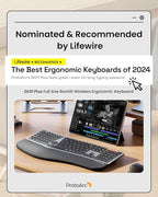Backlit Bluetooth Ergonomic Keyboard, ProtoArc EK01 Plus Full Size Wireless - Image 6