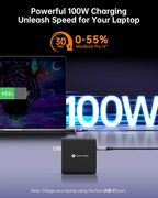 100W USB C Charger, 120W MacBook Pro Charger, 3-Port GaN Fast Charger - Image 3