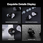 Linsoul Kiwi Ears KE4 in Ear Monitor, 2DD+2BA Hybrid Earphone, Gaming Earbuds - Image 4