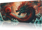 Mouse Pad Large Chinese Traditional Dragon Non-Slip Gaming Desk Mat by NIYLYNSYN