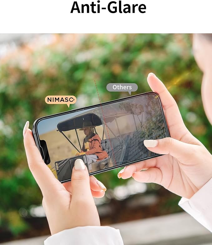 NIMASO for iPhone 16e/13 Pro/13/14 Screen Protector, 2 Pack Matte Tempered - Image 7