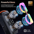 JYX Bluetooth Speaker with 2 Dual 60W 6.5" Subwoofer, PA System with 2 Wireless - Image 2