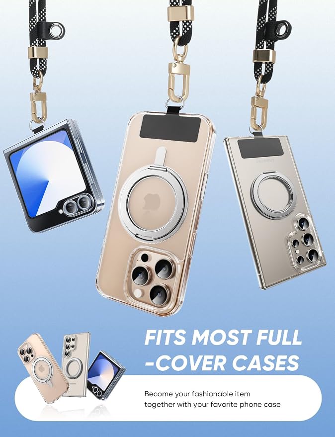 Phone Crossbody Lanyard with 2 Phone Tabs, Adjustable Anti-Theft Phone Lanyard - Image 5