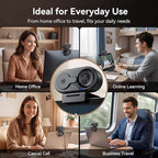 EMEET C100 1080P Webcam for PC, Fixed Focus, 66° FOV, Built-in Mic, Privacy - Image 6