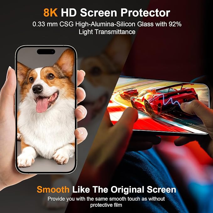 2 Pack Screen Protector for iPhone 16 Pro, Durable and Drop-Proof - Image 7