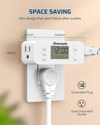 DEWENWILS 24 Hour Programmable Digital Timer Outlet, 2 Pack Timers - Image 6