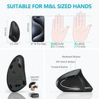 Lekvey Ergonomic Mouse, Vertical Wireless Mouse - Image 6