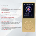 MP3 Player 32GB with Speaker Earphone Portable Mini Golden Music Player Support - Image 2