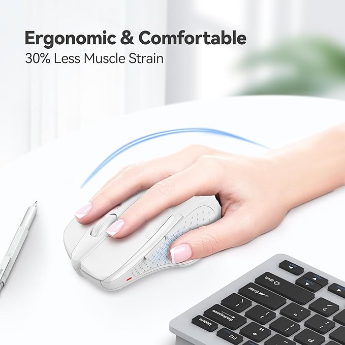 TECKNET Wireless Mouse, 2.4G Ergonomic Optical Mouse, Computer Mouse - Image 3