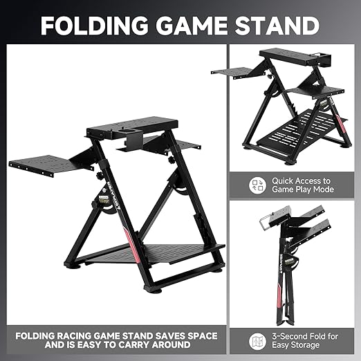 GTPLAYER Flight Racing Simulation Stand Foldable Gaming Stand Compatible - Image 5