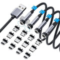 540° Rotation Magnetic Charging Cable, 3 in 1 Magnetic Phone Charger 3A Fast by Ankndo