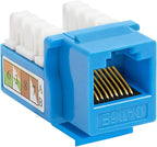 Cmple - RJ45 Keystone Jack 90 Degree Cat5e Keystone Jack Insert Punch Down RJ45 by Cmple
