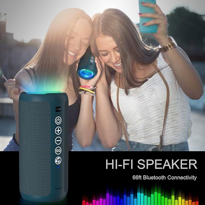 Ortizan Portable Bluetooth Speaker: IPX7 Waterproof, 24W Loud Sound, Deep Bass - Image 6