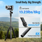 SIRUI Lightweight Carbon Fiber Travel Tripod, 6kg Load Capacity Compact Camera - Image 5