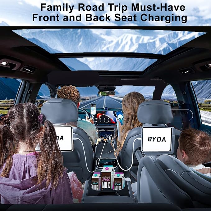 Fast Car Charger 4 in 1 Retractable Car Charger 69W - Image 5