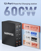 Charging Station, 12-Port USB C Charger Block - Image 2
