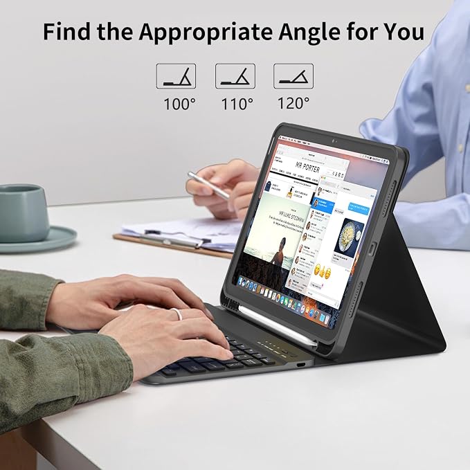 Keyboard Case Compatible for iPad 11th Generation and 10th 10.9 inch, Wireless - Image 5