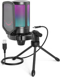 FIFINE Gaming USB Microphone for PC PS5, Condenser Mic by FIFINE