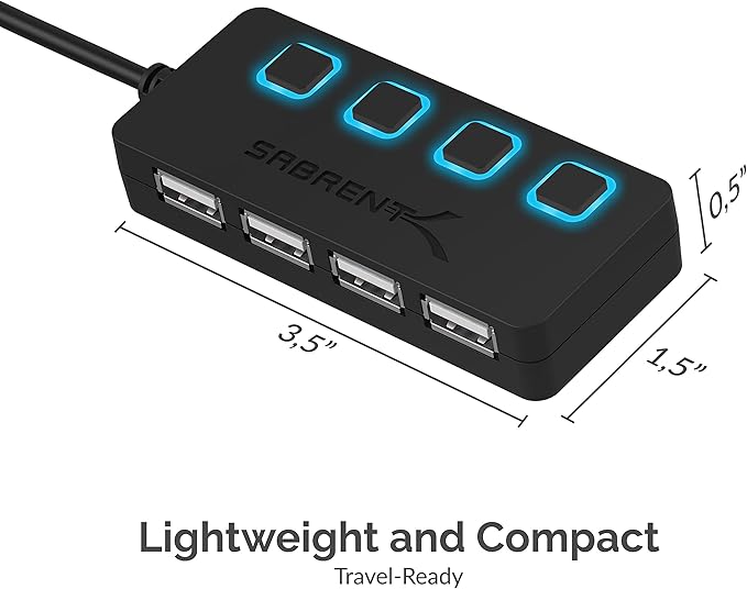SABRENT 4 Port USB 2.0 Data Hub - Image 7