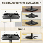 Mounting Dream Black Alloy Steel Speaker Stands, Height Adjustable Bookshelf - Image 5