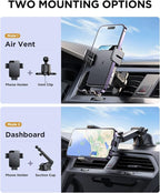 JOYROOM Wireless Car Charger, 15W Qi Fast Charging Car Charger Phone Holder - Image 2