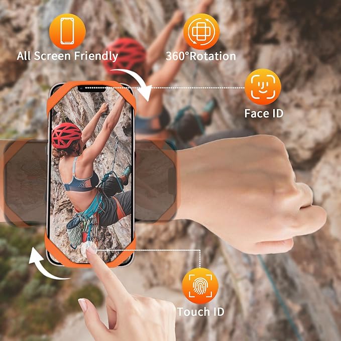 3in1 Phone Holder for Running, Arm Band/Wrist Holder/Bike Mount, Phone Armbands - Image 4