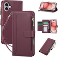 Compatible with iPhone 16 Wallet Phone Case-PU Leather Magnetic Flip Cover with by KYFSJPT